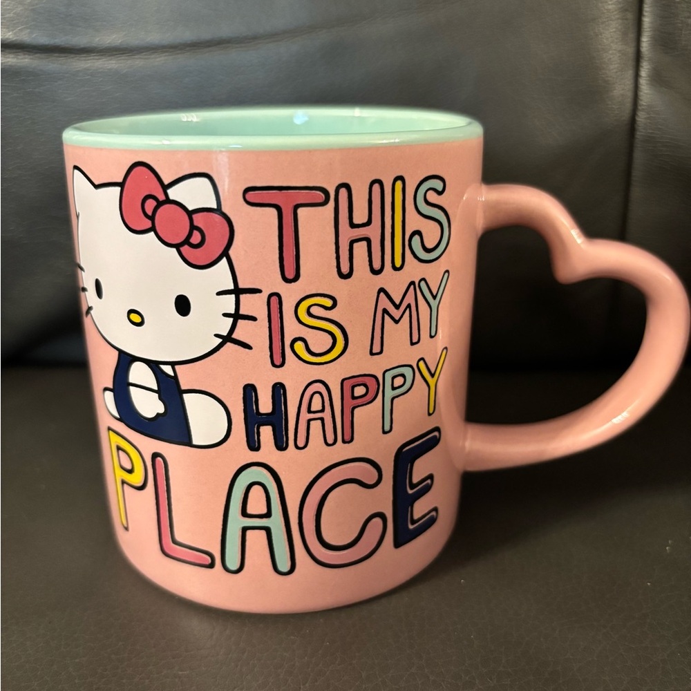 Hello Kitty Pink Mug with Heart Handle